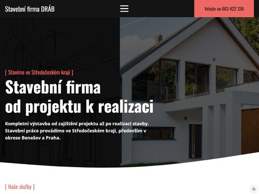 kompletní výstavba od zajištění projektu až po realizaci stavby. stavební práce provádíme ve středočeském kraji, především v okrese benešov a praha.