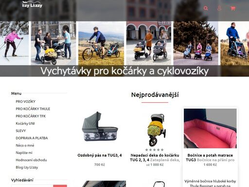 nabídka doplňků pro cyklovozíky a kočárky thule, tfk a dalších. podložky a deky pro vozíky a kočárky, protiprachové síťky, návleky, tašky... použité materiály jsou certifikované pro děti do 3 let.