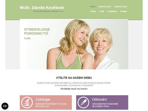 ordinace soukromého gynekologa, plzeň. poskytuje ambulantní služby v oboru gynekologie a porodnictví.