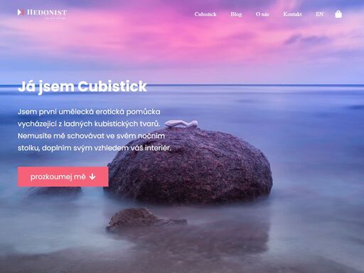 já jsem cubistick by hedonist. jsem první umělecká luxusní erotická pomůcka vycházející z ladných kubistických tvarů, nemusíte mě schovávat ve svém nočním stolku, můj vzhled dotvoří váš prostor.