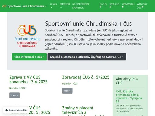 sportovní unie chrudimska - oficiální stránky regionální organizace české unie sportu - region chrudim.