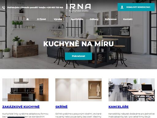 firma irna centrum s.r.o. vyrábí kuchyňské linky, vestavěné skříně, kancelářský nábytek a ostatní nábytek. působíme v berouně, plzni, ale i v praze. 