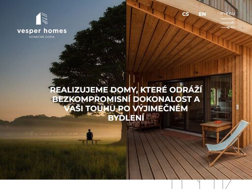 vesper homes jsou dřevostavby navržené architekty. vyrobené s milimetrovou přesností a postavené lépe, než kdybychom si je stavěli pro sebe.