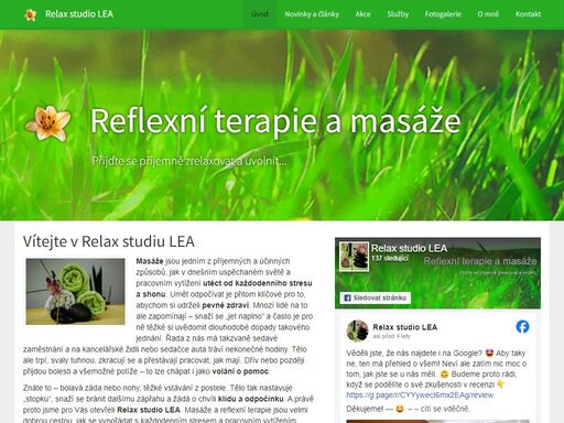 přijďte se příjemně zrelaxovat a uvolnit do relax studia lea v liberci. naše studio nabízí relaxační a reflexní masáže pro příjemnou relaxaci.