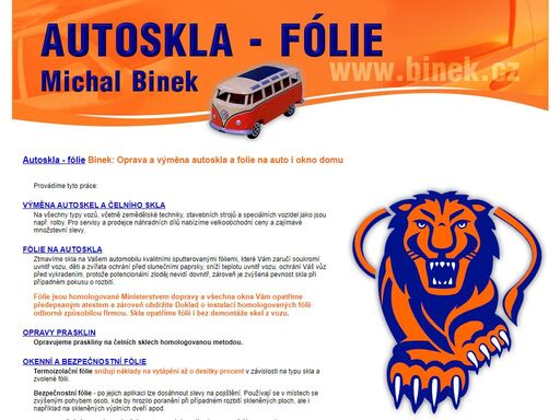 autoskla - fólie michal binek trutnov - výměna a oprava autoskla, fólie na autoskla, fólie na okna a bezpečnostní fólie, čelní sklo, likvidace pojistných událostí