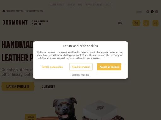 our shop offers a unique line of high-quality collars and other luxury leather products for dogs and their masters. check our handmade products!