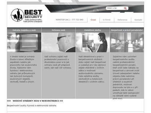 úvod - bezpečnostní agentura best security, s.r.o.