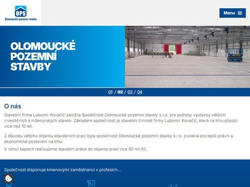 výstavba větších investičních a inženýrských staveb. na trhu působíme od roku 2007. v rámci kapacit realizujeme stavební práce do objemu prací cca 50 mil. kč.