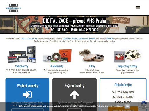 digitalizace vhs praha ? ověřená kvalita digitalizace ? zlepšení kvality obrazu ? převod hi8, d8, minidv, audiokazet a diapozitivů na flashku, dvd, cloud