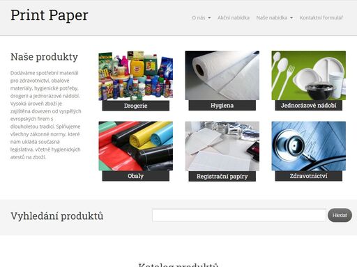 dodáváme spotřební materiál pro zdravotnictví, obalové materiály, hygienické potřeby, drogerii a jednorázové nádobí.
