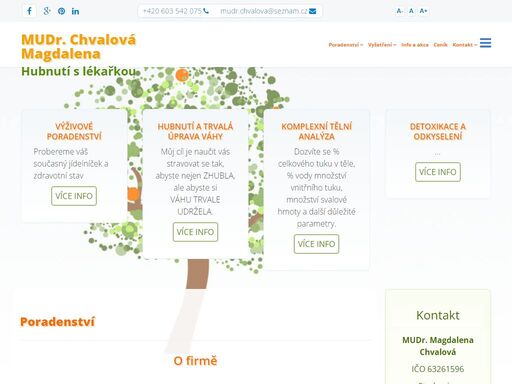 mudr. chvalová - výživové poradenství a trvalá úprava váhy. detoxikace a odkyselení organismu. strakonice - plzeň