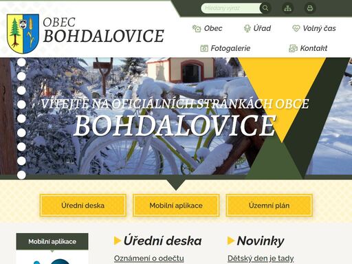 oficiální stránky obce bohdalovice