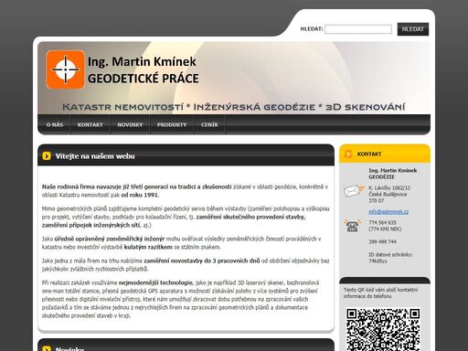 ing. martin kmínek - geodézie
veškeré geodetické práce