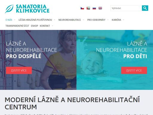 sanatoria klimkovice - lázně, pohybové ústrojí, gynekologické onemocnění