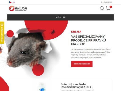 jsme specialisté na dezinfekci, dezinsekci a a deratizaci. nabízíme prověřené produkty za výhodné ceny, deratizační služby i poradenství. volte specialistu na ddd.