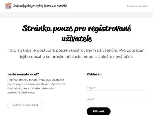 stránka pouze pro registrované uživatele