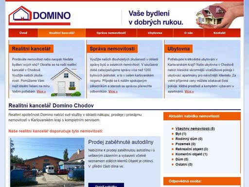 nabízíme širokou škálu služeb z oblasti bydlení v karlovarském kraji. provozujeme realitní kancelář v chodově, zabezpečujeme správu nemovitostí a zajišťujeme bydlení ve vlastní ubytovně.