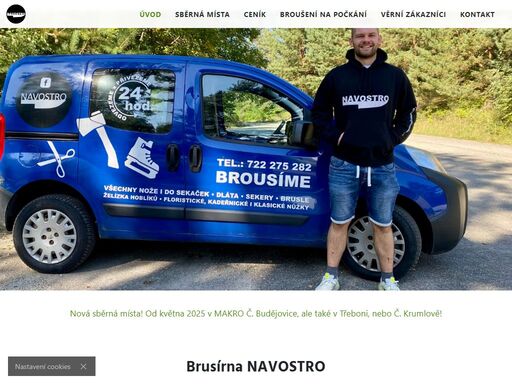 brusírna navostro české budějovice. broušení nástrojů - nožů nůžek, zahradního i truhlářského náčiní.