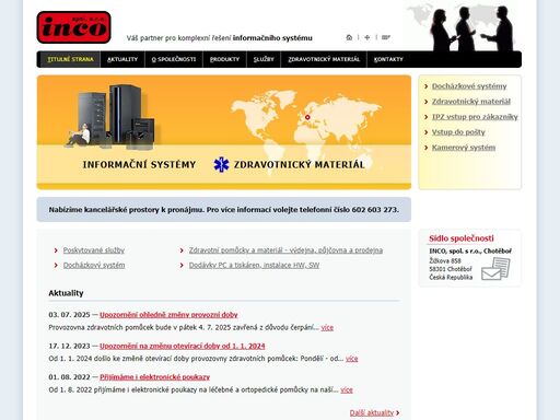 evis informační a docházkový systém, čárové kódy, řízení výroby, aps, outsourcing, zdravotnický materiál