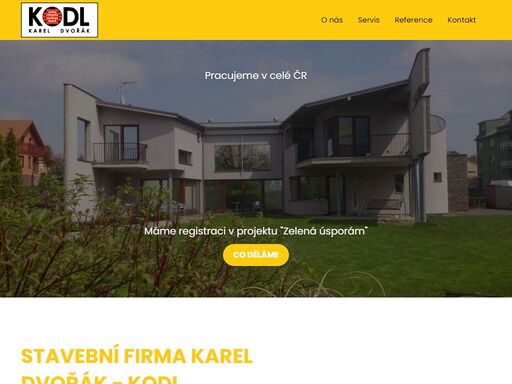 jsme stavební firma kodl s dlouholetou tradicí a zkušenostmi v oblasti výstavby rodinných domů, bytových domů, rekonstrukcí a zemních prací. vždy se snažíme realizovat vaše představy a potřeby s využitím moderních technologií a materiálů. nabízíme také dopravu sypkých i paletovaných stavebních materiálů a kontejnerové služby.