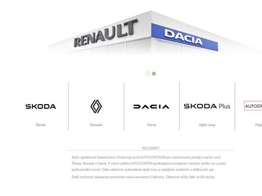 prodej nových vozů škoda, renault a dacia včetně všech záručních a pozáručních oprav.prodej ojetých vyzkoušených vozů.