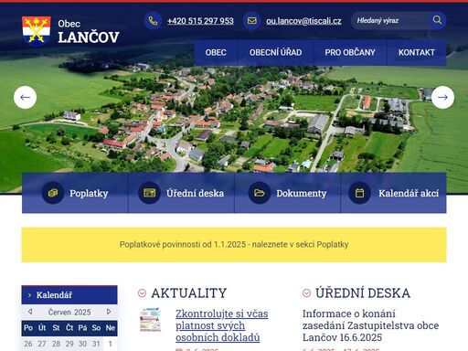 oficiální stránky obce lančov