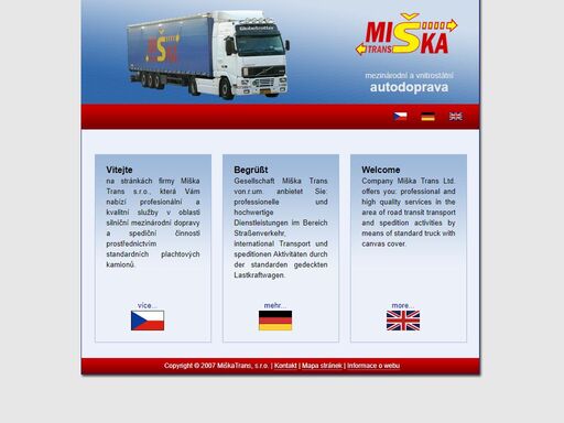 miška trans s.r.o. - mezinárodní a vnitrostátní autodoprava
