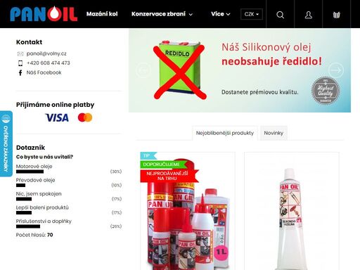 oleje a maziva od českého výrobce pan oil