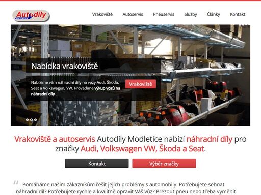 autovrakoviště audi, škoda, seat, volkswagen vw, nové i použité náhradní díly