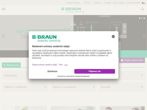 b. braun cz/sk je dceřinou společností koncernu b. braun – předního světového výrobce zdravotnických prostředků a technologií. 