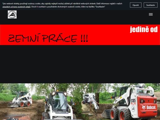 provádíme zemní a výkopové práce, terénní úpravy zahrad stroji bobcat v regionu kladno, praha a středočeský kraj. kontejnerová doprava. 