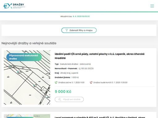 exdrazby.cz je portál, který nabízí dražby a aukce nemovitostí a movitých věcí z celé české republiky.