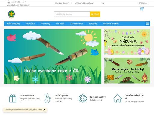 nazdar, hledáš kvalitní skautské turbánky za dobrou cenu? koukni na proskauta.cz