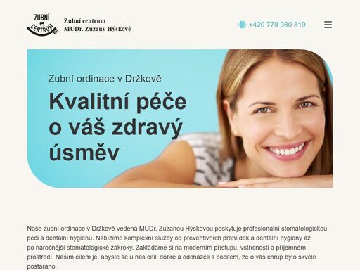zubní ordinace mudr. zuzany hýskové v držkově – profesionální stomatologická péče, dentální hygiena a moderní léčba pro váš zdravý úsměv.