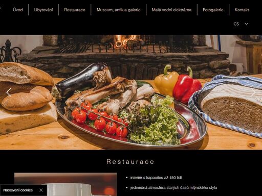 restaurace s jedinečnou atmosférou starých časů a venkovní terasou u vody s výhledem na hrad a zámek český krumlov, zařízená v mlýnském stylu, nabízející tradiční česká jídla i speciality šéfkuchaře a k tomu lahodný budějovický budvar, čepovaný přímo z tanků.