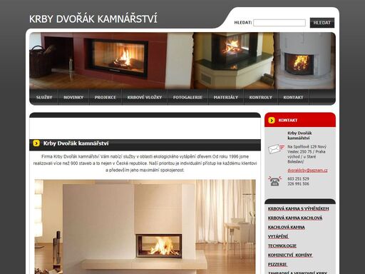 krby dvořák kamnářství - projektujeme a stavíme akumulační i teplovzdušné krby a kachlová kamna.velký výběr materiálů a krbových vložek.