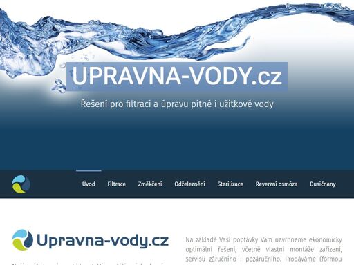 našim úkolem je nabídnout vám, stálým i budoucím zákazníkům, kompletní služby v oblasti úpravy pitné i užitkové vody.