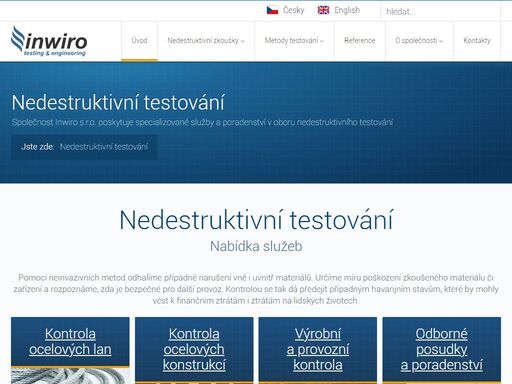 specializujeme se především na nedestruktivní kontroly ocelových lan a konstrukcí. v oblasti defektoskopie také vytváříme odborné a právní rozbory při nenadálých situacích.