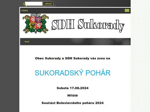 informace o sdružení dobrovolných hasičů v obci sukorady,okres mladá boleslav