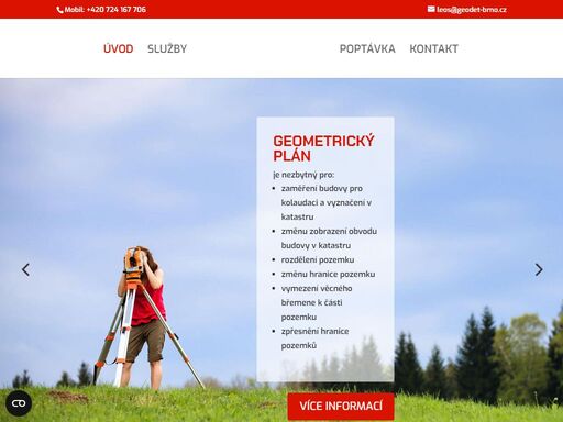 geodetické práce - geodezie, brno, geodet, geometrický plán, zaměření pozemku, geodetické zaměření, vytyčení stavby, zeměměřič, polohopis, výškopis