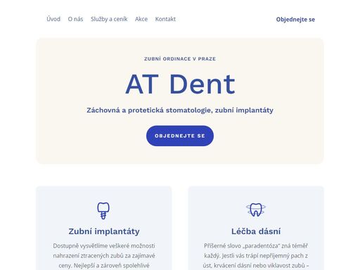 kvalitní zubní ordinace at dent praha 5 · registrujeme nové pacienty · dobrá dopravní dostupnost