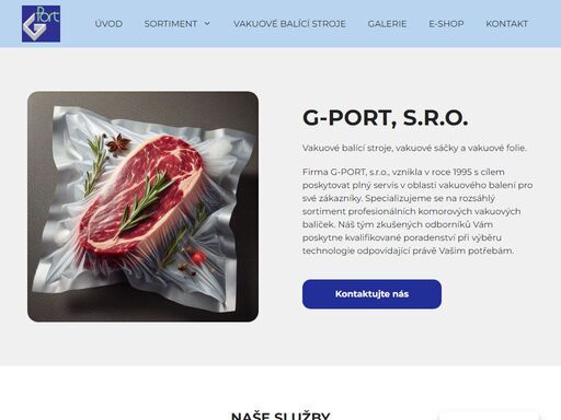 firma g-port, s.r.o., založená 1995, poskytuje servis v oblasti vakuového balení a expertní poradenství ve výběru technologie.