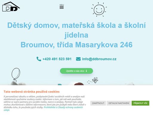 hlavním cílem zařízení je připravit děti pro samostatný plnohodnotný život ve společnosti. dětský domov, mateřská škola a školní jídelna v broumově