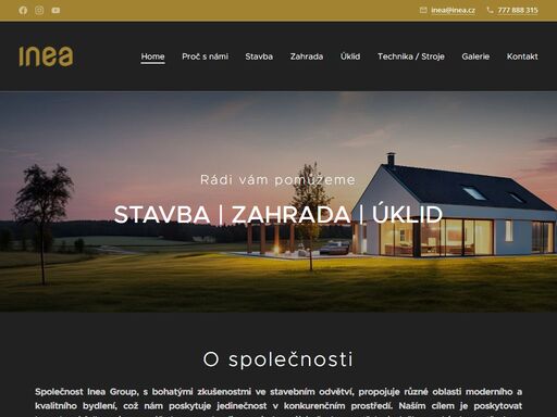společnost inea group, s bohatými zkušenostmi ve stavebním odvětví, propojuje různé oblasti moderního a kvalitního bydlení, což nám poskytuje jedinečnost v konkurenčním prostředí. naším cílem je poskytovat komplexní full-servis pro váš domov nebo firmu, sjednocující všechny potřebné služby pod jednou střechou. preferujeme kvalitu před kvantitou a...