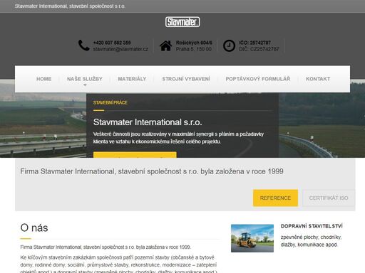 stavební společnost, dopravní a silniční stavitelství, úklid sněhu a dokončovací práce