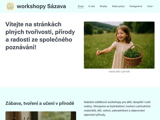 obsah zábavného vzdělávání pro děti, dospělé i celé rodiny v sázavě a okolí.
