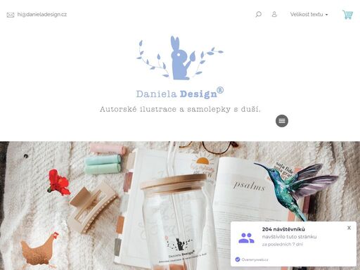 samolepky daniela design pro celou domácnost, na svatbu, na dárky. autorské ilustrace daniely bláhové