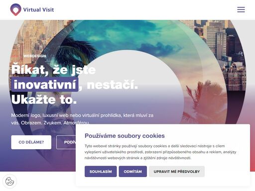 říkat, že jste inovativní, nestačí. ukažte to. webdesign |virtuální prohlídky | audity přístupnosti | logo & branding | videotvorba