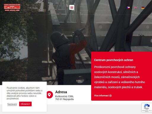 c.a.p.p. zlín, s.r.o. - centrum povrchových ochran, provádíme protikorozní povrchové ochrany ocelových konstrukcí, veškerého hutního materiálu, mostů, aj.
