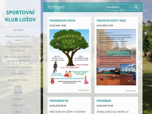 sportovní a společenské akce typu: dětské dny, sportovní dny, plesy, zábavy, fotbal...
